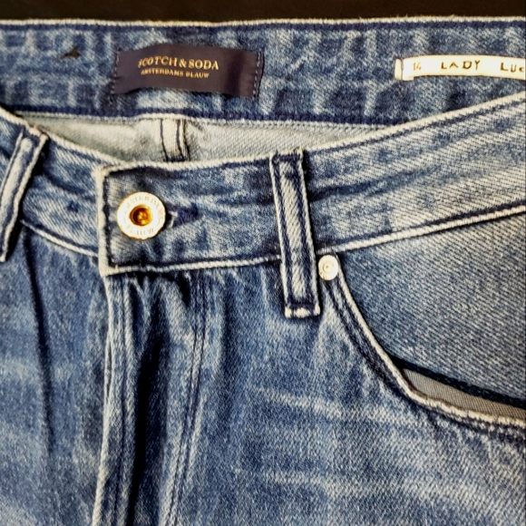 Scotch and Soda Embossed Cut Out Embellished Mom Jeans Sz 28/32 - Picture 3 of 13